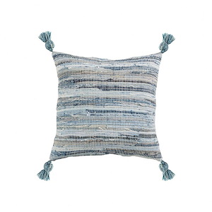 Multi Colored Pillow Cover 20x20-inch Pillow Cover Only Rustic Blues Colors
