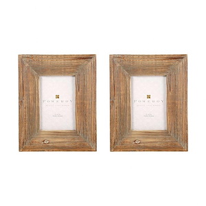 Decorative Wood Picture Frame Set of 2 Size - 9.75 inches in Smoked Pine Color - Photo