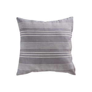 Gray and Creme Striped 16x26-inch Lumbar Pillow Cover Only Grey/Crema Colors - 896300
