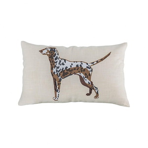 Dalmation Dog Lumbar 20x12-inch Pillow Cover Only Coco/Crema Colors - 896271