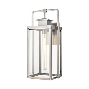 Wellington Drift - 1 Light Outdoor Wall Sconce in Transitional Style - 14 Inches tall and 7 inches wide