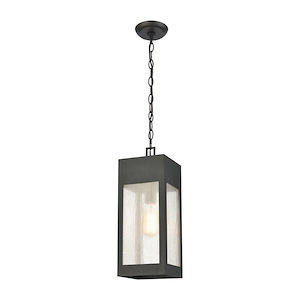 Lucerne View-1 Light Outdoor Pendant in Modern/Contemporary Style-18 Inches tall and 7 inches wide