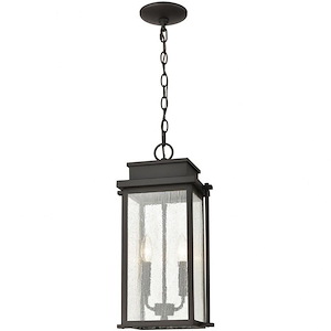 Skipton Grange - 2 Light Outdoor Pendant in Transitional Style - 19 Inches tall and 10 inches wide