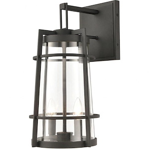 Albion Bottom - 2 Light Outdoor Wall Sconce in Transitional Style - 19 Inches tall and 10 inches wide