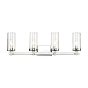 Cooper Bank - 4 Light Vanity Light Fixture in Transitional Style - 9 Inches tall and 29 inches wide - 1245250