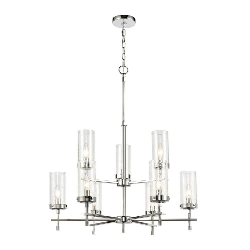 Bailey Street Home 2499-BEL-3826893 Cooper Bank - 9 Light 2-Tier Chandelier in Transitional Style - 33 Inches tall and 28 inches wide