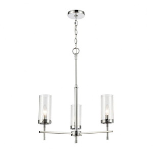 Transitional Three Light Chandelier in Polished Chrome Finish - 1245301