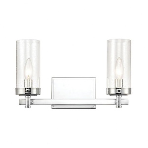 Cooper Bank - 2 Light Vanity Light Fixture in Transitional Style - 9 Inches tall and 15 inches wide - 1245221
