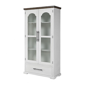 Waterford Downs - 78 Inch 2-Door 1-Drawer Cabinet with Bookcase Shelves - 975783