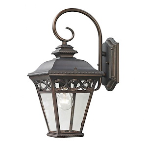 One Light Small Outdoor Wall Lantern - French Country Empire Porch Light