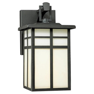 Rectangular One Light Outdoor Wall Lantern - Mission Style Porch Light - 975699