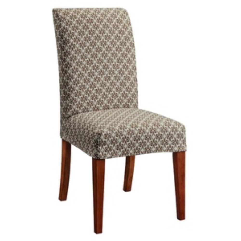 Bailey Street Home 2499-BEL-4229145 Cream Patterned Fabric Armless Chair Cover Only Made Of Made Of Imported Fabric In Natural Wood Finish - Chair Cover Seating