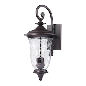 Outdoor Three Light Large Urn Shape Wall Lantern - Porch Lighting - 975177