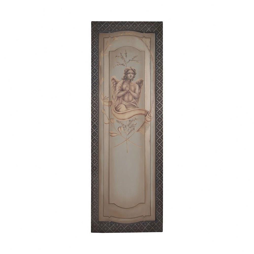 Bailey Street Home 2499-BEL-4546991 Framed Praying Angel Print on Solid Wood Door for Traditional French Country Living Room - 84 Inches High X 24 Inches Wide