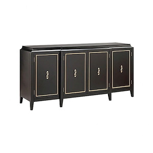 Robin - 36 Inch 4-Door Plateau Top Credenza with 3 Fixed Shelves