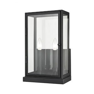 Hampit Road - 2 Light Outdoor Wall Lantern In Transitional Style-15 Inches Tall and 9 Inches Wide