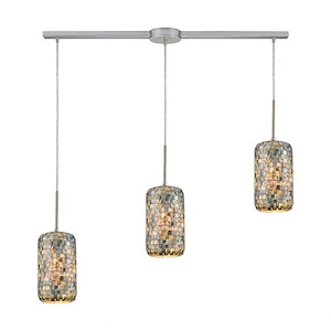 Carlyle Knoll-3 Light Linear Mini Pendant in Transitional Style with Coastal/Beach and Eclectic inspirations-11 Inches tall and 36 inches wide - 1279280