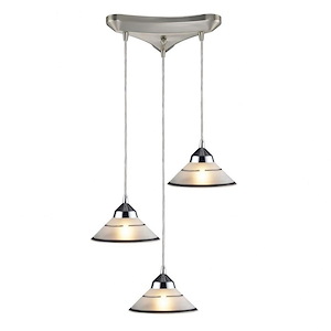 Booth Lodge-3 Light Linear Pendant in Modern/Contemporary Style with Art Deco and Luxe/Glam inspirations-4 Inches tall and 5 inches wide - 1278930