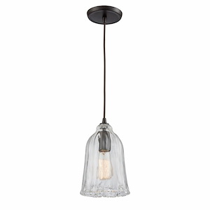 Inkerman Hawthorns - 1 Light Mini Pendant-11 Inches Tall and 6 Inches Wide - 1274716