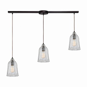 Inkerman Hawthorns - 3 Light Mini Pendant-11 Inches Tall and 38 Inches Wide - 1274136