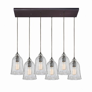 Inkerman Hawthorns - 6 Light Mini Pendant-11 Inches Tall and 32 Inches Wide - 1274439