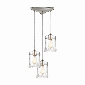 Inkerman Hawthorns - 3 Light Mini Pendant In Modern Style-9 Inches Tall and 12 Inches Wide - 1274202