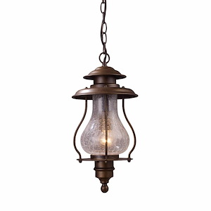 Wrayfield Road - 1 Light Outdoor Pendant In Traditional Style-16 Inches Tall and 8 Inches Wide