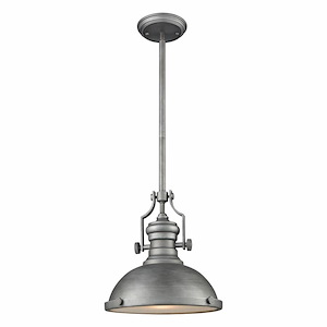 Wallace Oval - 1 Light Pendant In Industrial Style-14 Inches Tall and 13 Inches Wide - 1274058