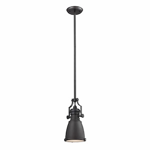Wallace Oval - 1 Light Mini Pendant In Industrial Style-14 Inches Tall and 8 Inches Wide - 1274633