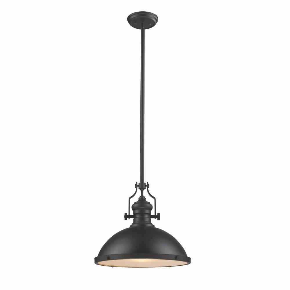 Bailey Street Home 2499-BEL-4907641 Wallace Oval - 1 Light Pendant In Farmhouse Style-14 Inches Tall and 17 Inches Wide