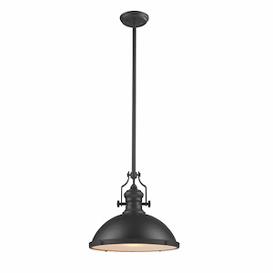 Wallace Oval - 1 Light Pendant In Farmhouse Style-14 Inches Tall and 17 Inches Wide - 1274503