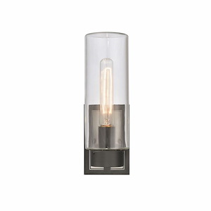 Rutherford Wharf - 1 Light Outdoor Wall Sconce In Mission Style-13.5 Inches Tall and 4.5 Inches Wide - 1274656