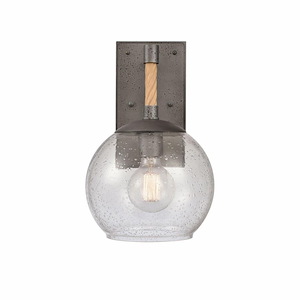 Phildock Wood Road - 1 Light Outdoor Wall Sconce In Mid-Century Modern Style-13.5 Inches Tall and 8.25 Inches Wide - 1274758