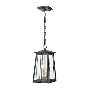 Davis Drift - 2 Light Outdoor Pendant In French Country Style-15 Inches Tall and 9 Inches Wide - 1274169