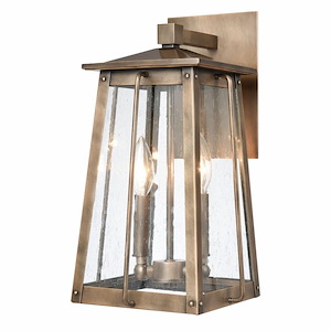 Davis Drift - 2 Light Outdoor Wall Sconce In Glam Style-15 Inches Tall and 9 Inches Wide - 1274111