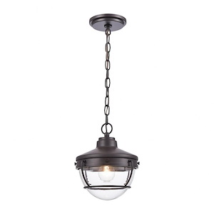 Windermere Way - 1 Light Outdoor Pendant In French Country Style-11 Inches Tall and 9 Inches Wide