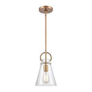 St Mark's End - 1 Light Mini Pendant In Modern Style-12 Inches Tall and 7 Inches Wide - 1274070