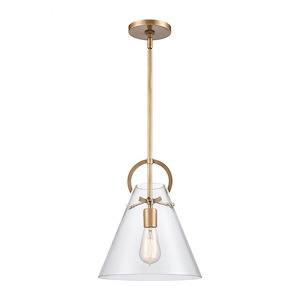 St Mark's End - 1 Light Mini Pendant In Modern Style-14 Inches Tall and 11 Inches Wide - 1274325