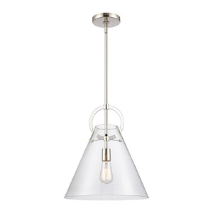 St Mark's End - 1 Light Pendant In Modern Style-16 Inches Tall and 14 Inches Wide - 1274170