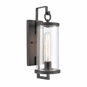 Moorland Downs - 1 Light Outdoor Wall Sconce In Farmhouse Style-15.5 Inches Tall and 5.5 Inches Wide