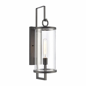 Moorland Downs - 1 Light Outdoor Wall Sconce In Farmhouse Style-24 Inches Tall and 7.25 Inches Wide