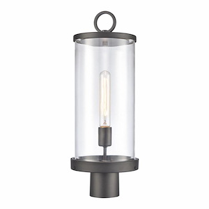 Moorland Downs - 1 Light Outdoor Post Light In Farmhouse Style-20.75 Inches Tall and 7.5 Inches Wide