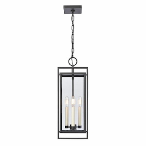 Clovelly Village - 3 Light Outdoor Hanging Lantern In Farmhouse Style-22.75 Inches Tall and 8.25 Inches Wide - 1285094