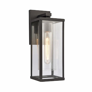 Village Promenade - 1 Light Outdoor Wall Sconce In Farmhouse Style-13.75 Inches Tall and 5 Inches Wide