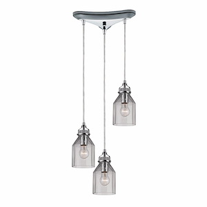 Sandford Crescent - 3 Light Pendant In Traditional Style-10 Inches Tall and 10 Inches Wide - 1304715