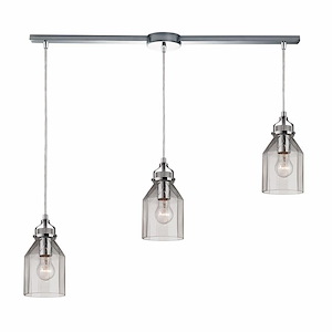 Sandford Crescent - 3 Light Slim Pendant In Traditional Style-10 Inches Tall and 36 Inches Wide - 1304498