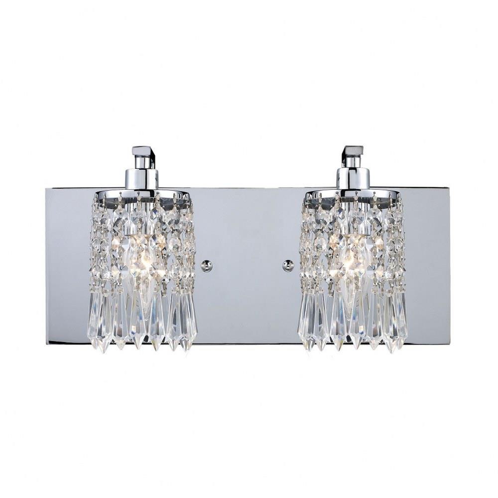 Bailey Street Home 2499-BEL-611769 Cricketers Wynd-2 Light Vanity Light Fixture in Modern/Contemporary Style with Luxe/Glam and Boho inspirations-7 Inches tall and 14 inches wide