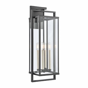 Clovelly Village - 4 Light Outdoor Wall Sconce In Farmhouse Style-30 Inches Tall and 10.5 Inches Wide