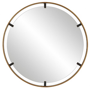 Round Mirror-32 Inches Tall and 32 Inches Wide - 1326216