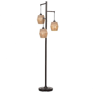 3 Light Floor Lamp-73 Inches Tall and 19 Inches Wide - 1326244